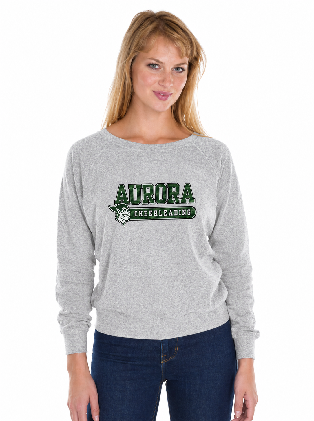 Women's Raglan Pullover with Camo Logo