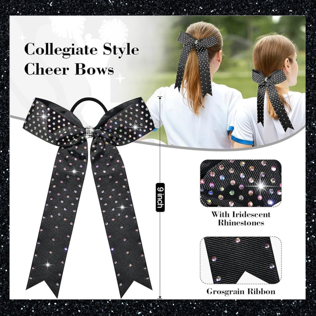 Collegiate Rhinestone Cheer Bow